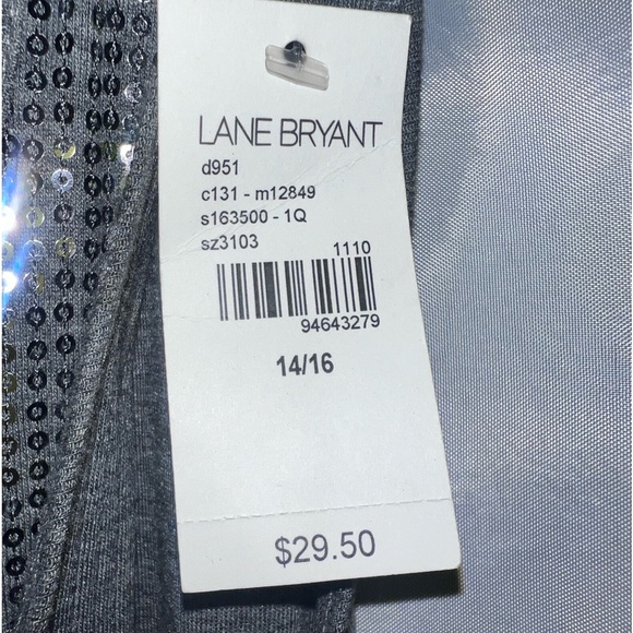 NWT Lane Bryant Gray Sequined Tank Size 14/16 - Picture 4 of 5